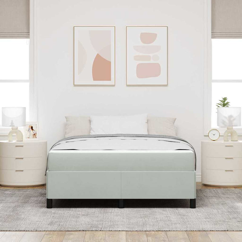 Cadru de pat Gri deschis 140 x 200 cm țesătură