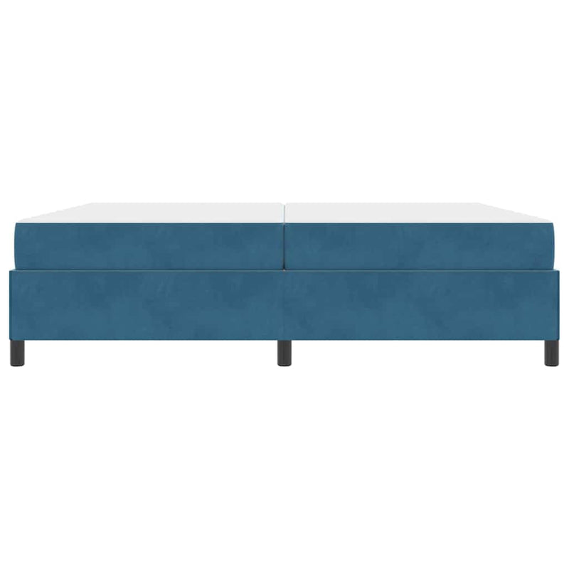 Cadru de pat Albastru închis 200 x 200 cm țesătură