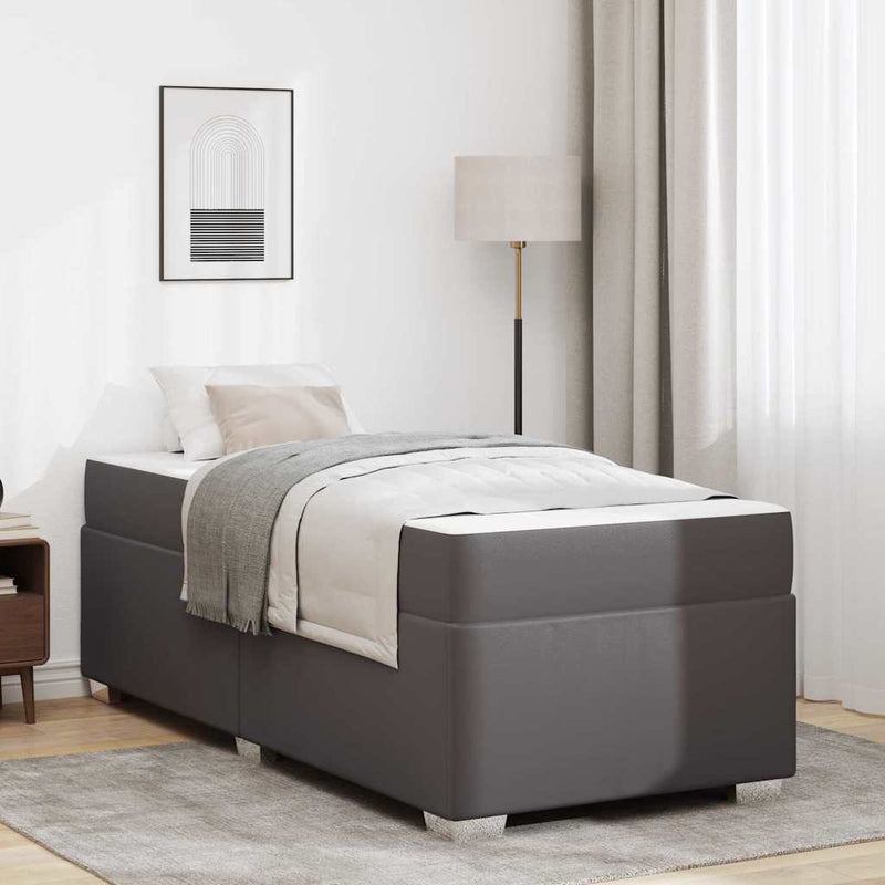 Cadru de pat Gri 90 x 190 cm PVC