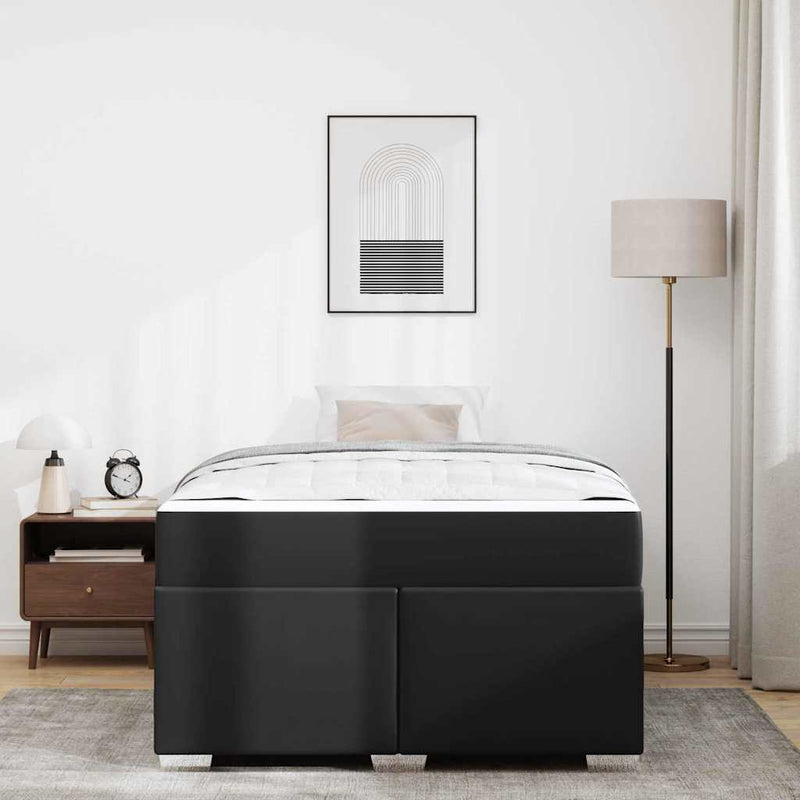 Cadru de pat Negru 120 x 190 cm PVC