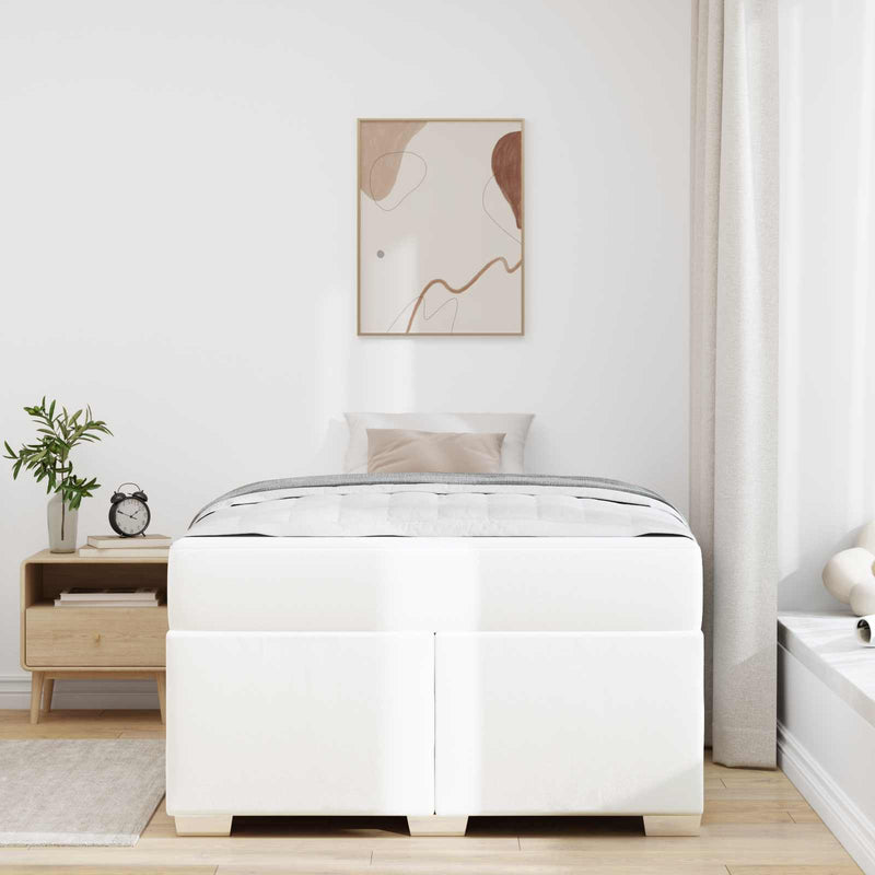 Cadru de pat Alb 120 x 190 cm PVC