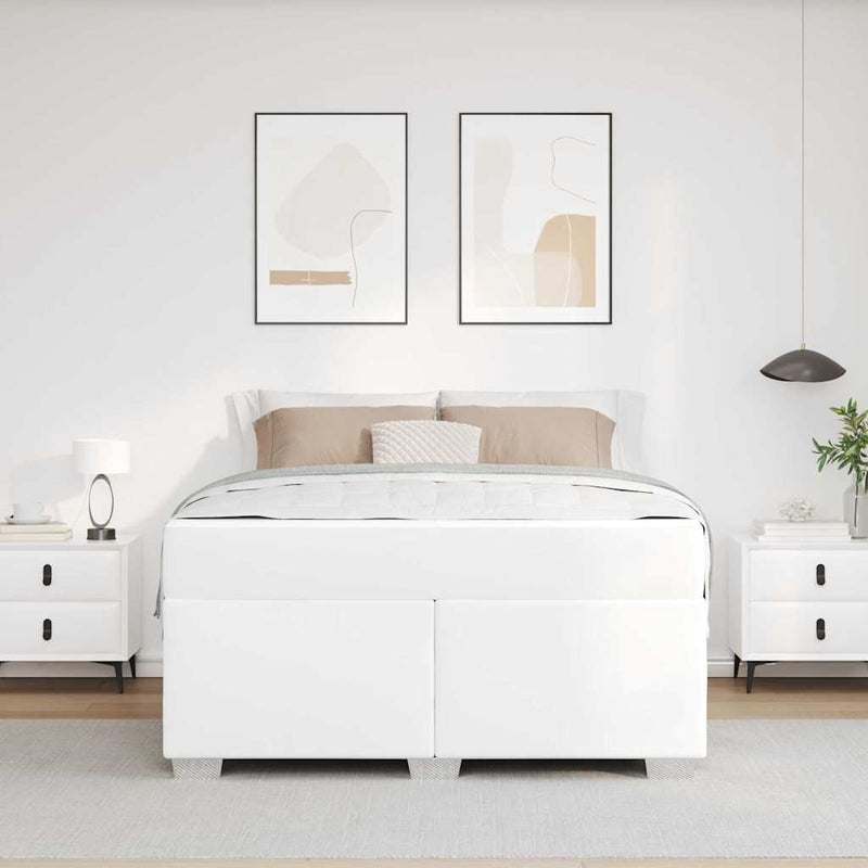 Cadru de pat Alb 140 x 200 cm PVC