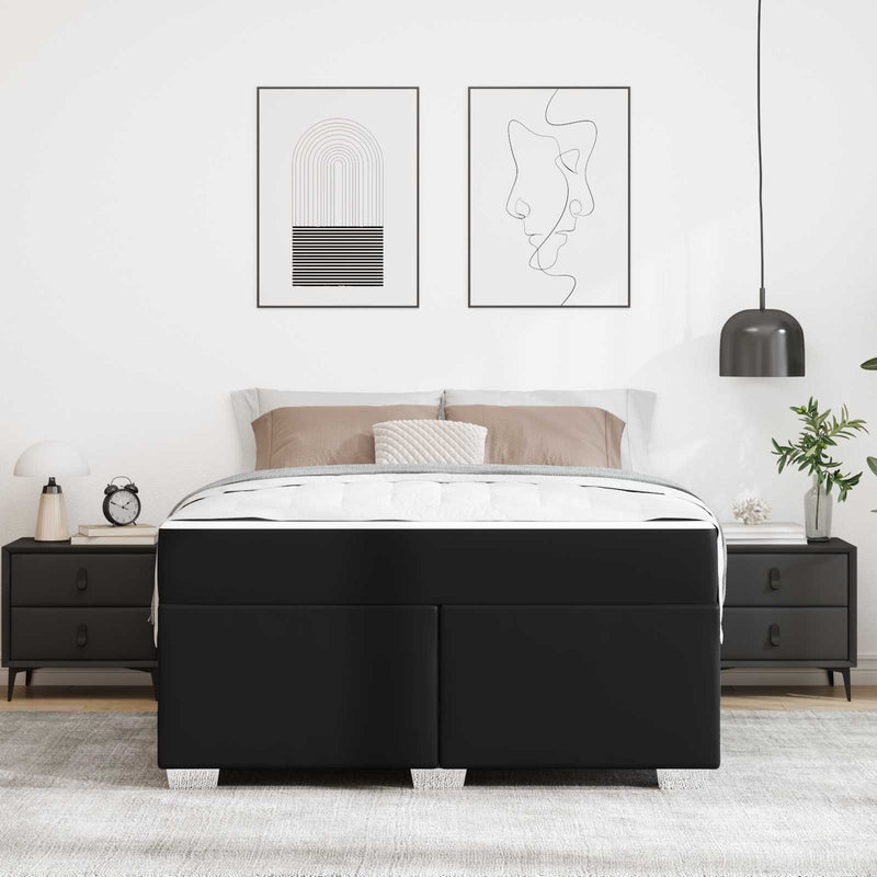 Cadru de pat Negru 160 x 200 cm PVC