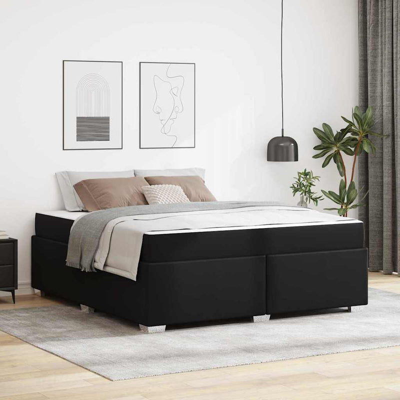 Cadru de pat Negru 180 x 200 cm PVC