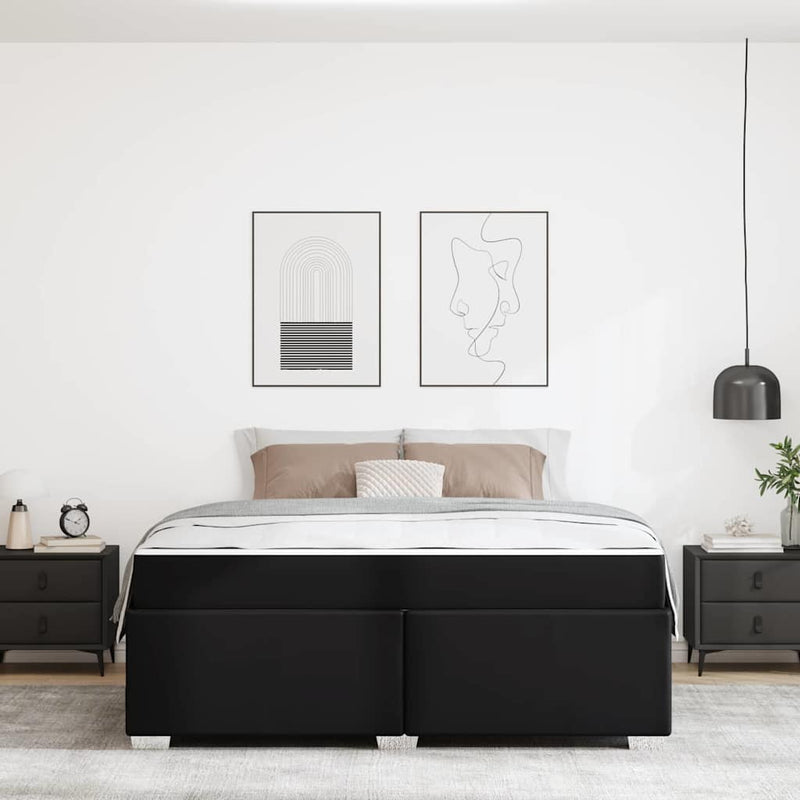 Cadru de pat Negru 180 x 200 cm PVC