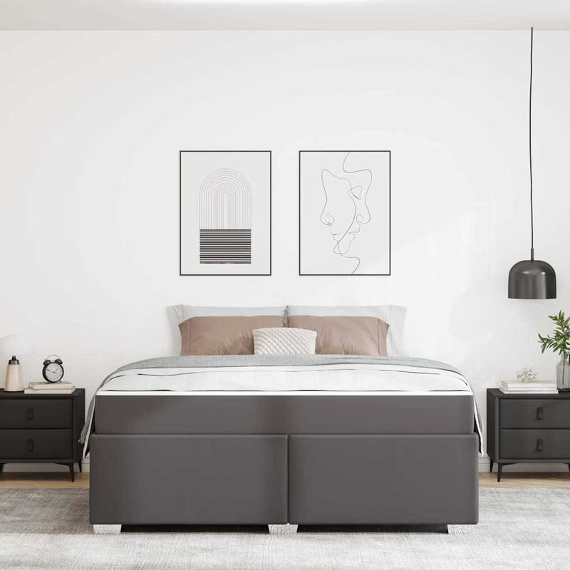 Cadru de pat Gri 180 x 200 cm PVC