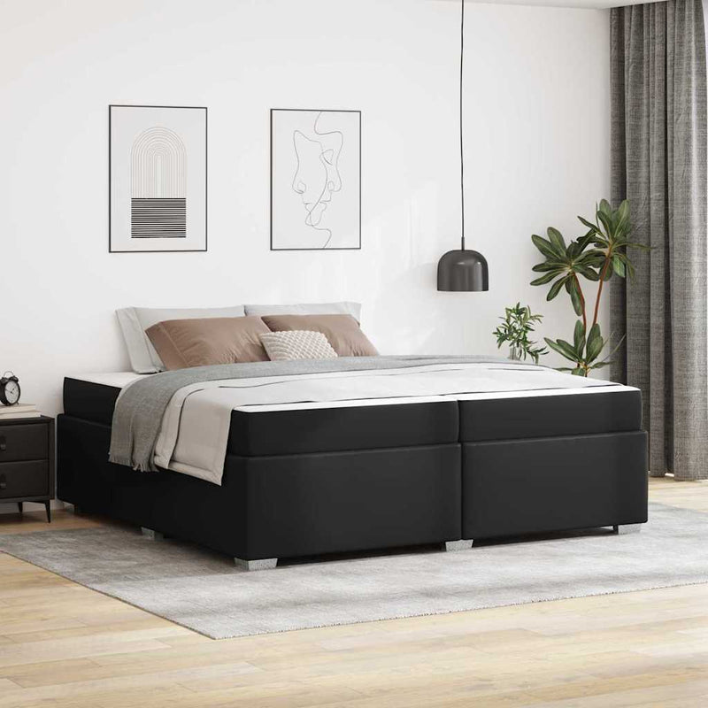 Cadru de pat Negru 200 x 200 cm PVC