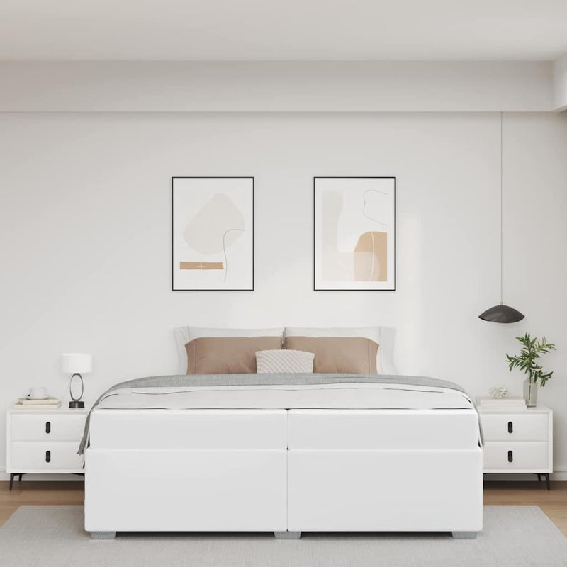 Cadru de pat Alb 200 x 200 cm PVC