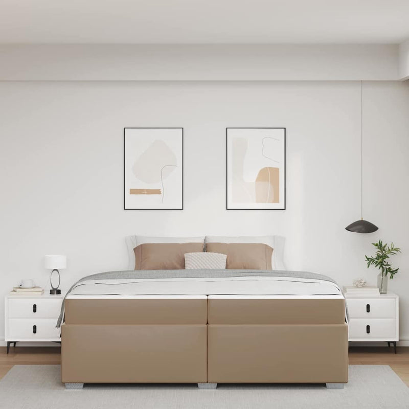 Cadru de pat Cappuccino 200 x 200 cm PVC