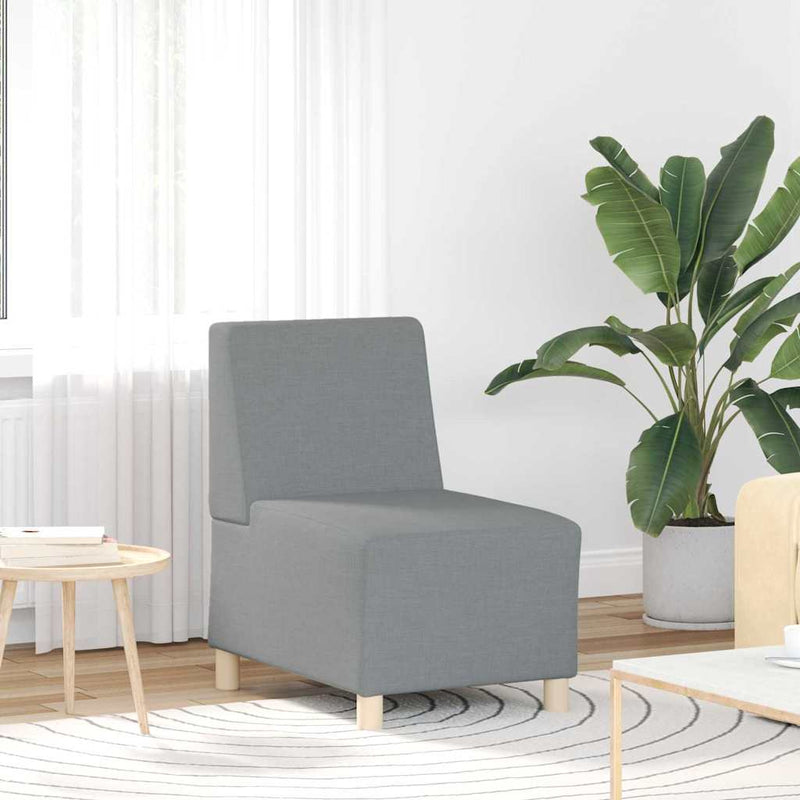 Unitate Sofa Modulară Fără Brațe 2 buc. Gri deschis țesătură