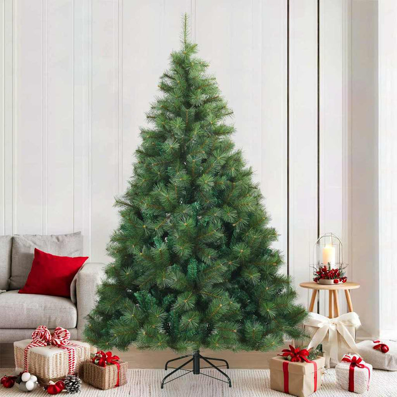 Brad de Crăciun artificial cu ramuri articulare Verde 210 cm