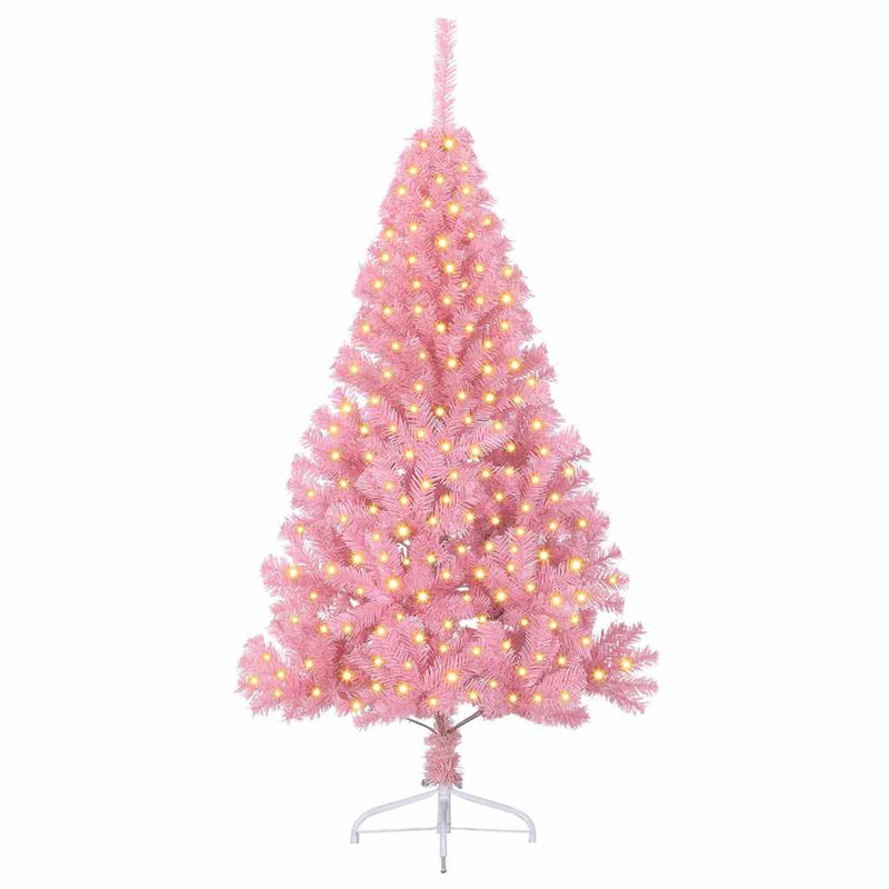 Pom de Crăciun artificial pre-iluminat Roz 180 cm PVC