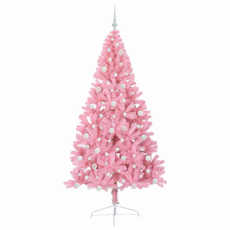 Pom de Crăciun artificial pre-iluminat Roz 240 cm PVC