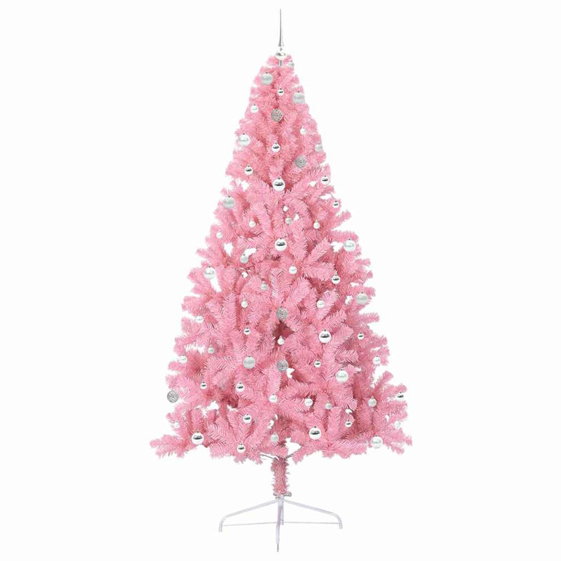 Pom de Crăciun artificial pre-iluminat Roz 240 cm PVC