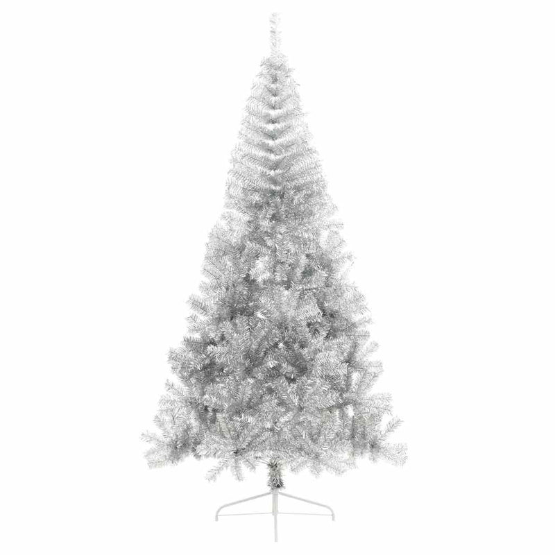 Pom de Crăciun artificial pre-iluminat Argintiu 240 cm PET
