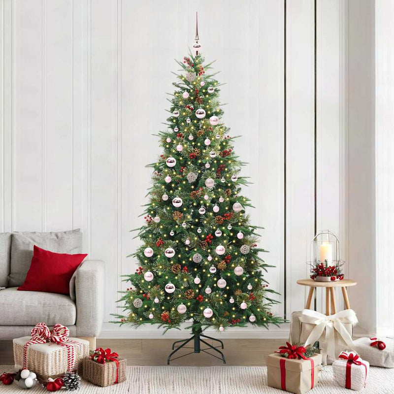 Brad de Crăciun artificial cu ramuri articulare Verde 210 cm