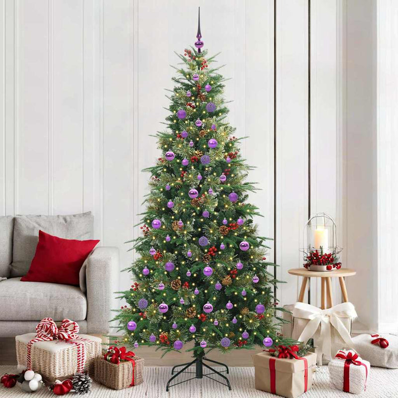 Brad de Crăciun artificial cu ramuri articulare Verde 210 cm