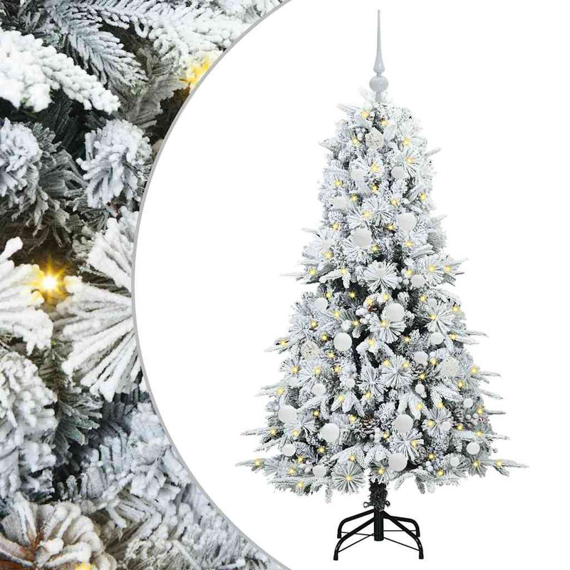 Brad de Crăciun artificial cu ramuri articulare Alb 150 cm