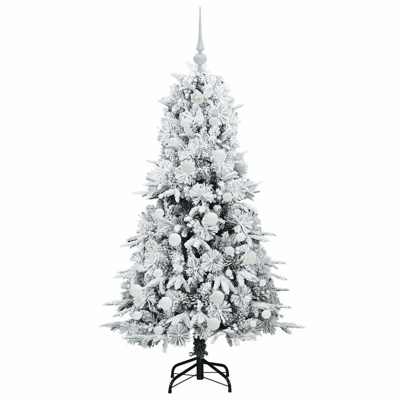 Brad de Crăciun artificial cu ramuri articulare Alb 150 cm