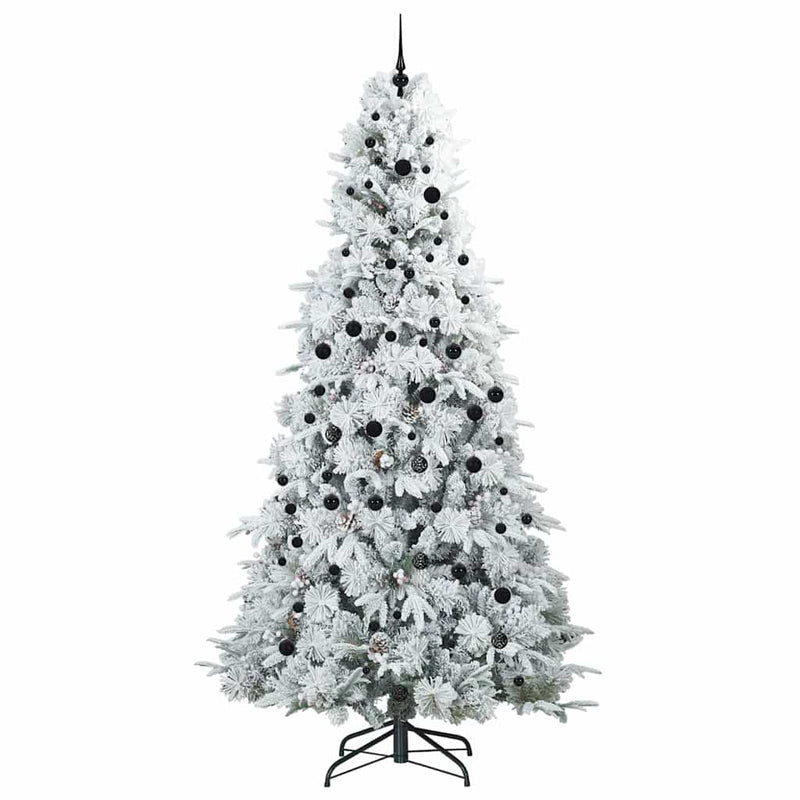 Brad de Crăciun artificial cu ramuri articulare Alb 240 cm