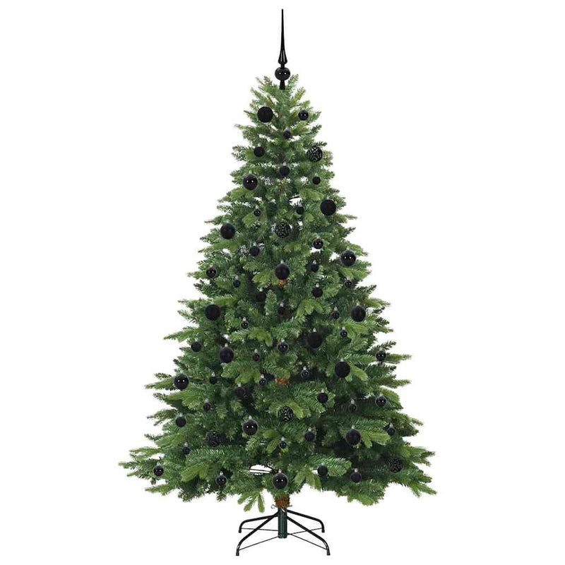 Brad de Crăciun artificial cu 300 LED Verde 210 cm PE și PVC