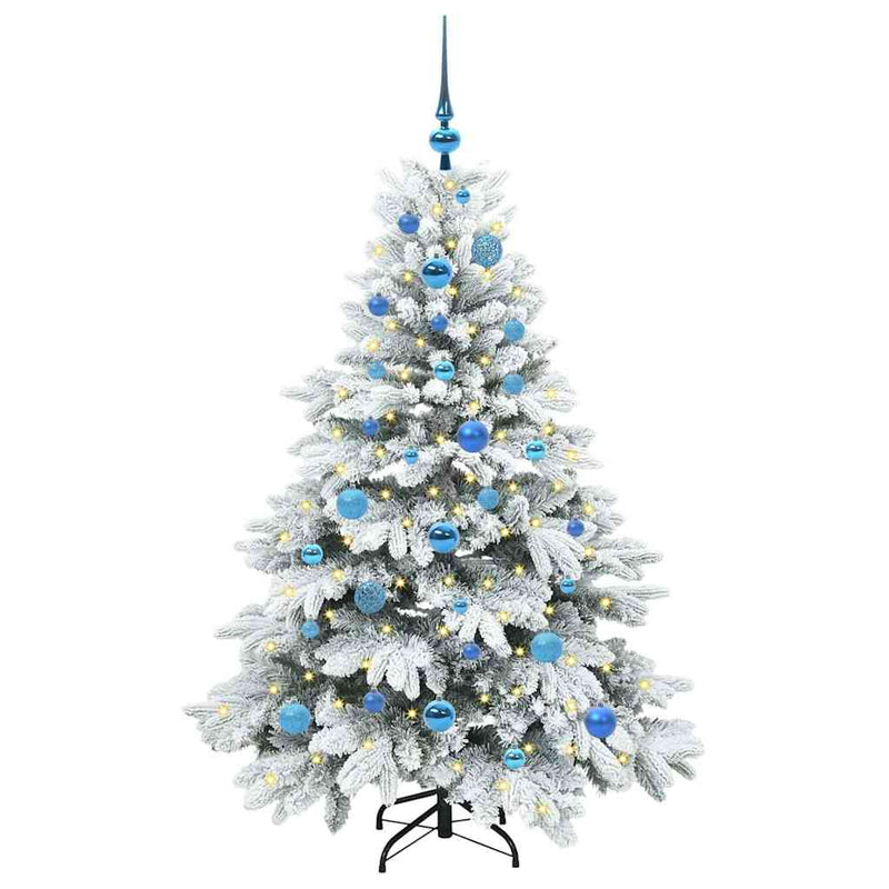 Brad de Crăciun artificial cu 150 LED Alb 150 cm PE și PVC