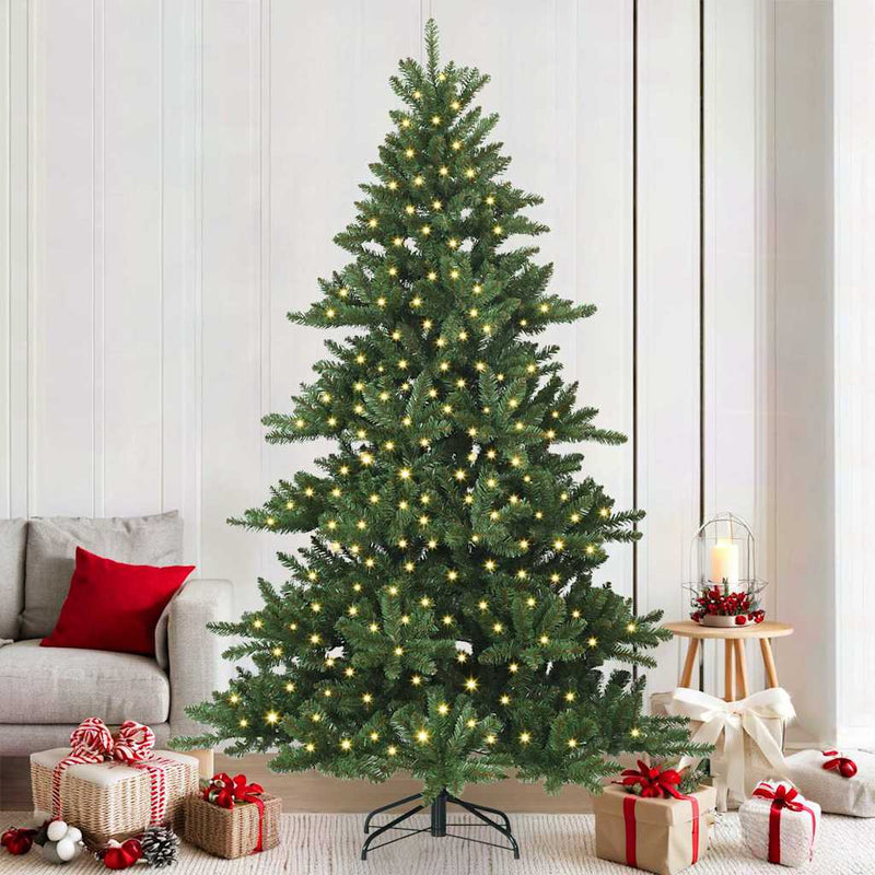 Brad de Crăciun artificial cu ramuri articulare Verde 210 cm