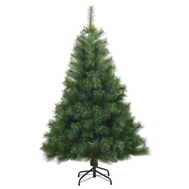 Brad de Crăciun artificial cu 150 LED Verde 150 cm PE și PVC