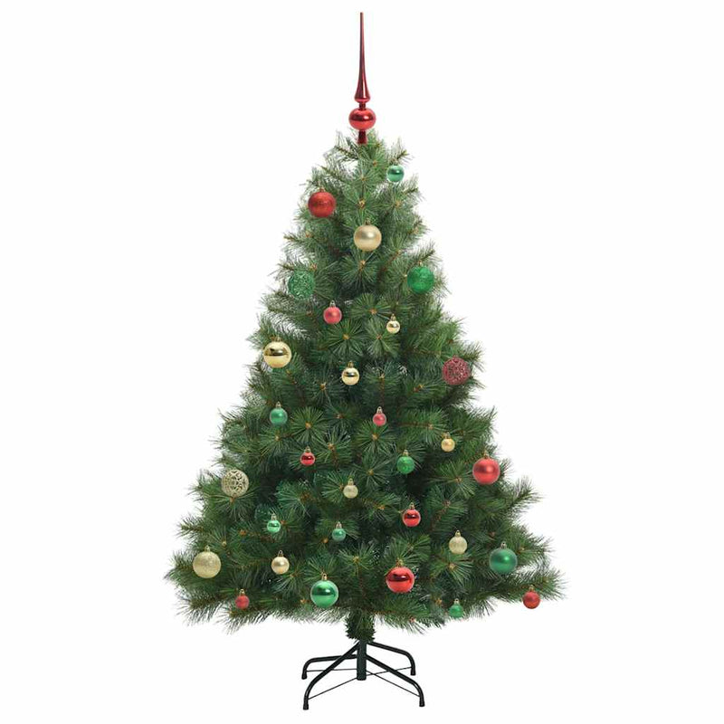 Brad de Crăciun artificial cu 150 LED Verde 150 cm PE și PVC