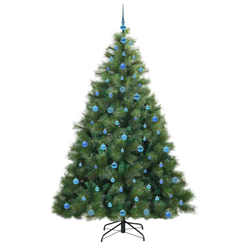 Brad de Crăciun artificial cu 300 LED Verde 210 cm PE și PVC