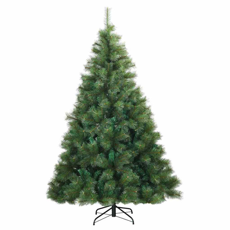 Brad de Crăciun artificial cu 300 LED Verde 210 cm PE și PVC