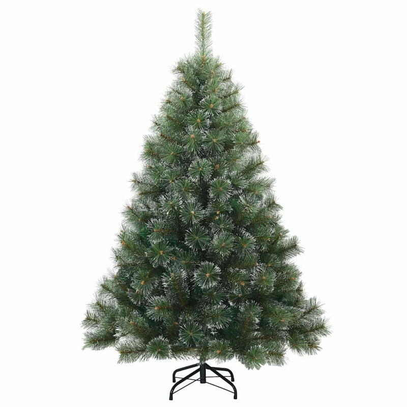 Brad de Crăciun artificial cu 150 LED Verde 150 cm PE și PVC