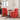 Scaune de dining cu roți 2 buc. Piele artificială Roșu