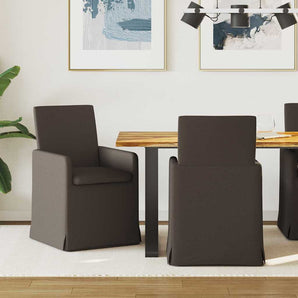 Scaune de dining 2 buc. In Gri închis 57 x 67 x 95 cm
