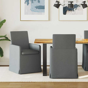 Scaune de dining 2 buc. țesătură Gri închis 57 x 67 x 95 cm