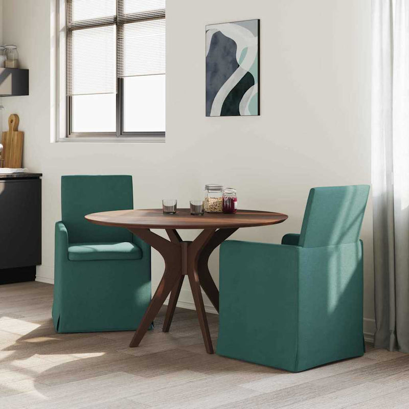Scaune de dining 2 buc. țesătură Verde închis 57 x 67 x 95 cm