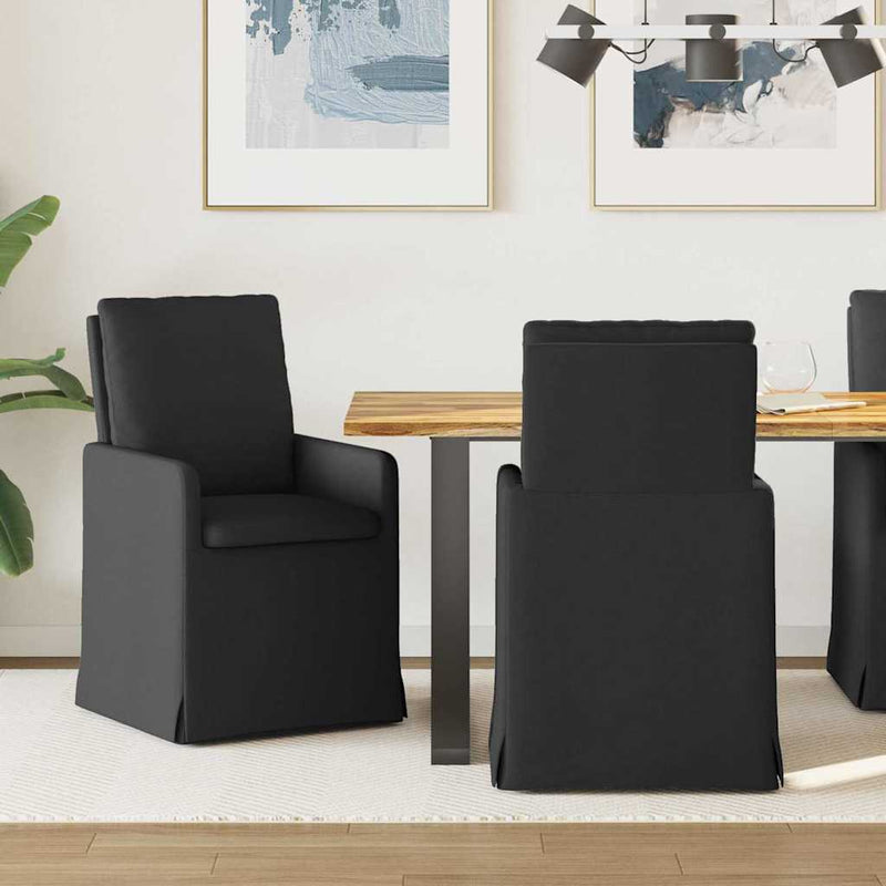 Scaune de dining 2 buc. țesătură Negru 57 x 67 x 98 cm