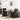 Scaune de dining 2 buc. țesătură Negru 57 x 67 x 98 cm