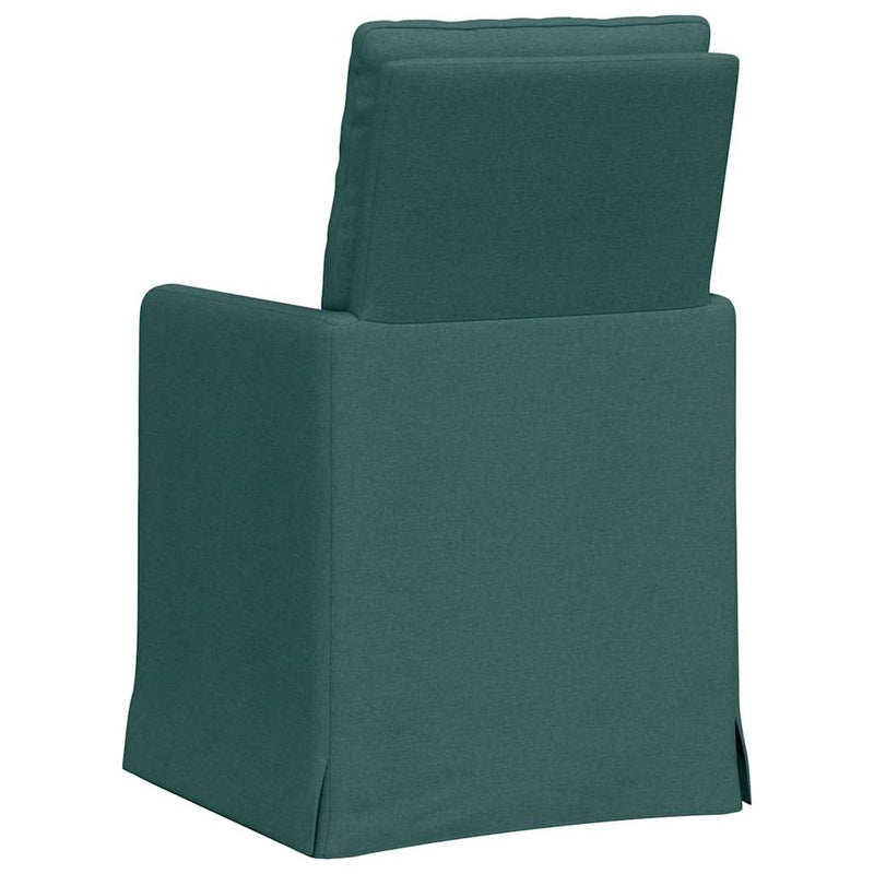 Scaune de dining 2 buc. țesătură Verde închis 57 x 67 x 98 cm