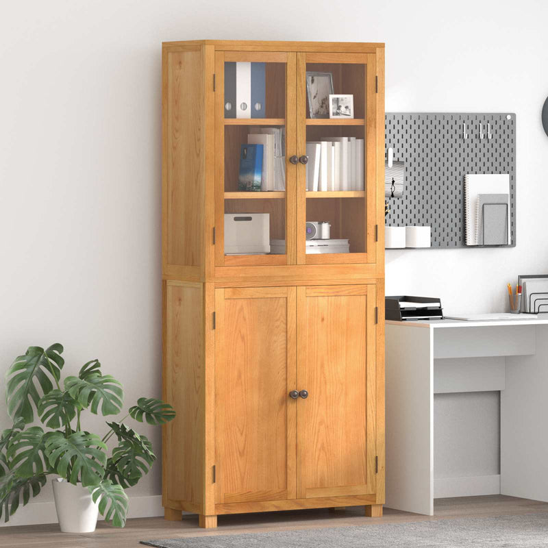 Set de Mobilier pentru Depozitare cu raft cu ușă 2 buc. natural
