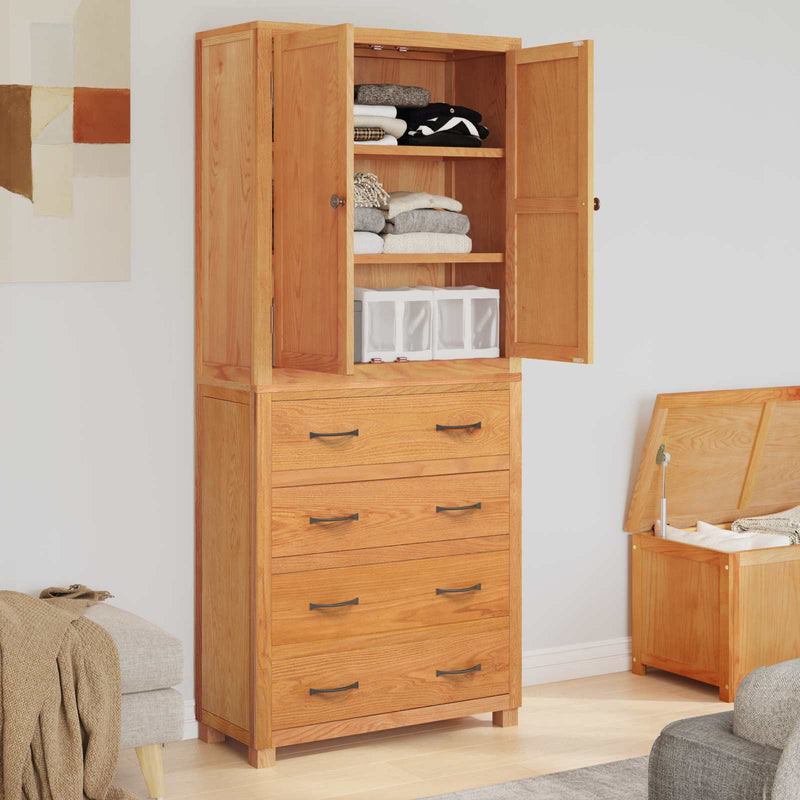 Set de Mobilier pentru Depozitare cu sertar 2 buc. natural