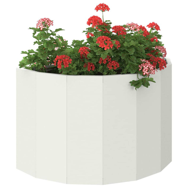Jardinieră Alb 60 x 30 x 35 cm Oțel
