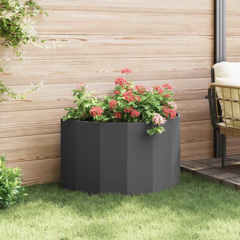 Jardinieră Negru 90 x 45 x 50 cm Oțel