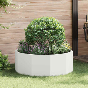 Jardinieră Alb 90 x 90 x 35 cm Oțel