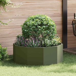 Jardinieră Verde măsliniu 90 x 90 x 35 cm Oțel