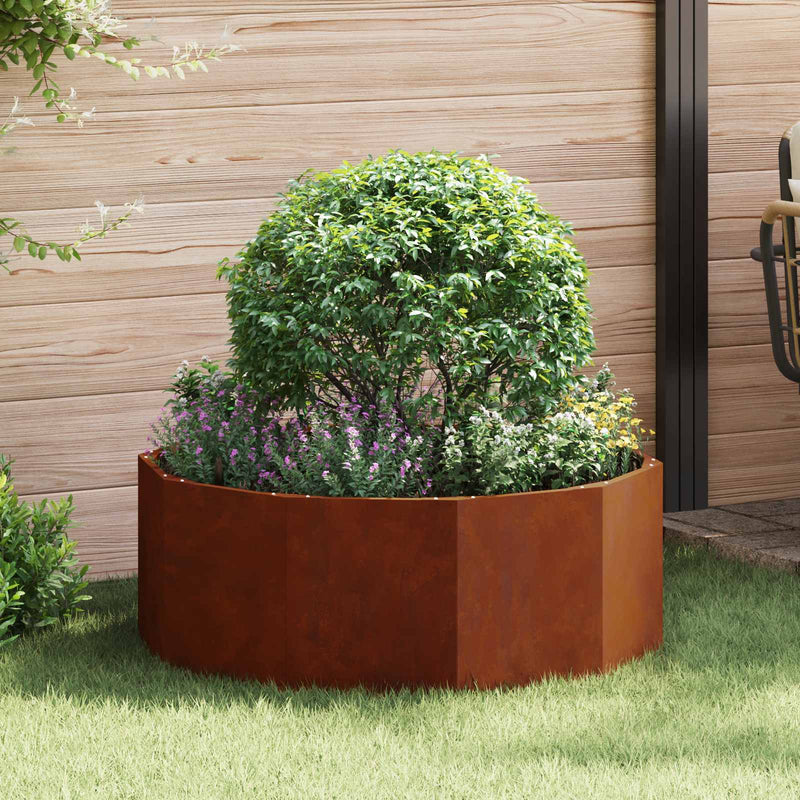 Jardinieră Ruginit 90 x 90 x 35 cm Oțel rezistent de intemperii