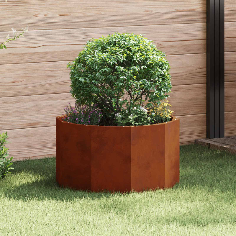 Jardinieră Ruginit 60 x 60 x 35 cm Oțel rezistent de intemperii