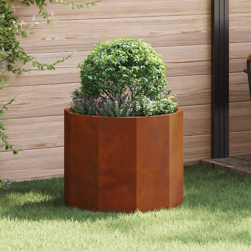 Jardinieră Ruginit 60 x 60 x 50 cm Oțel rezistent de intemperii