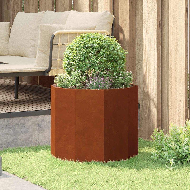 Jardinieră Ruginit 60 x 60 x 50 cm Oțel rezistent de intemperii