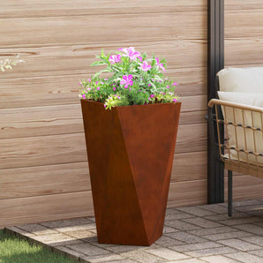 Jardinieră Ruginit 40 x 40 x 75 cm Oțel rezistent de intemperii